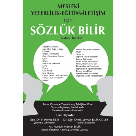 Mesleki Yeterlilik-Eğitim-İletişim İçin Sözlük Bilir